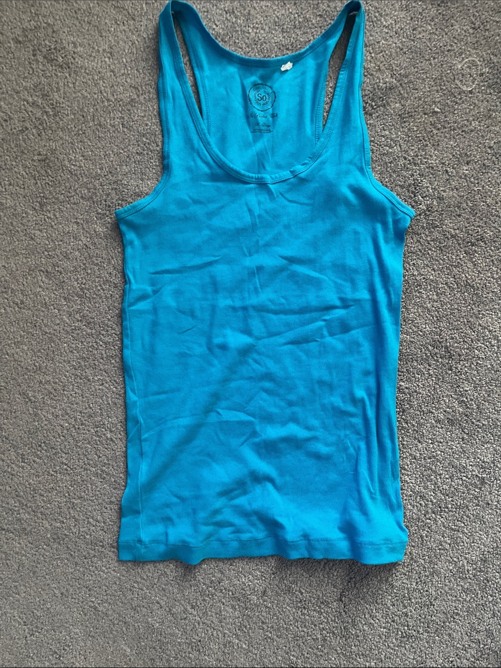 SO Bright Teal Racerback Tank Top